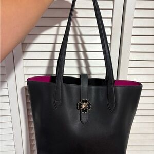 Kate Spade Black Tote with Pink Interior
